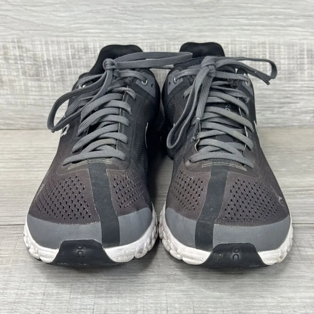 ON Cloudflow Running Trainer Shoes Men's 7.5 Athletic Trainer Black Asphalt - Picture 2 of 8